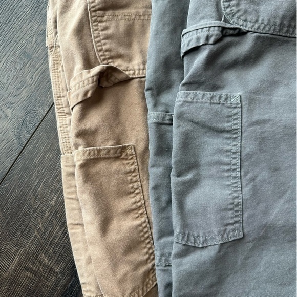 Carhartt Men’s size 50 shorts with tool pockets tan and grey lot of 2 pairs - Picture 8 of 8
